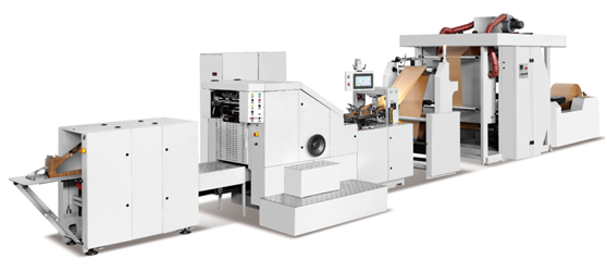 LQ-R190P Машина для производства бумажных пакетов с квадратным дном и флексографской печатной машиной